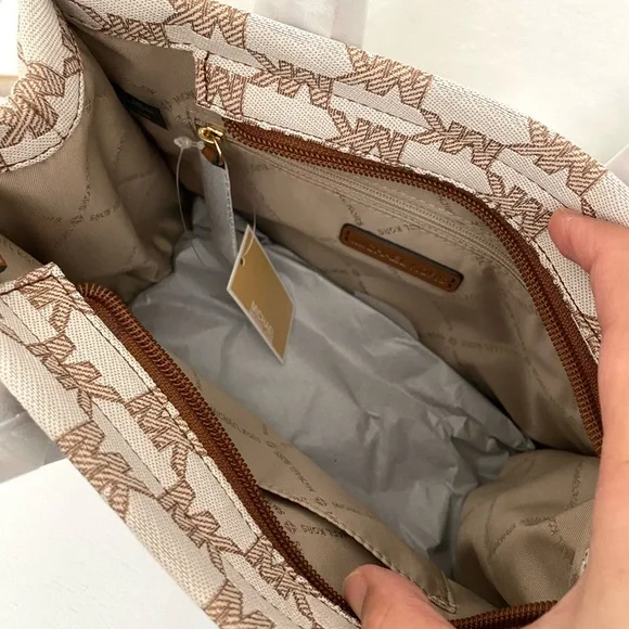 Michael Kors Mirella Small Logo Jacquard Crossbody Bag - Picture 6 of 10